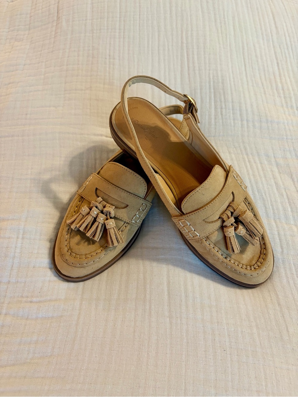 Universal Thread Camel Tassel Slingback Loafers Sz 8.5  Worn Once